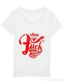 Tricou STANLEY STELLA dama Fuck yeah Alb