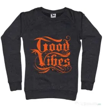 Bluza ADLER dama Good vibes Negru melanj