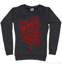 Bluza ADLER dama Quiet people loud minds Negru melanj