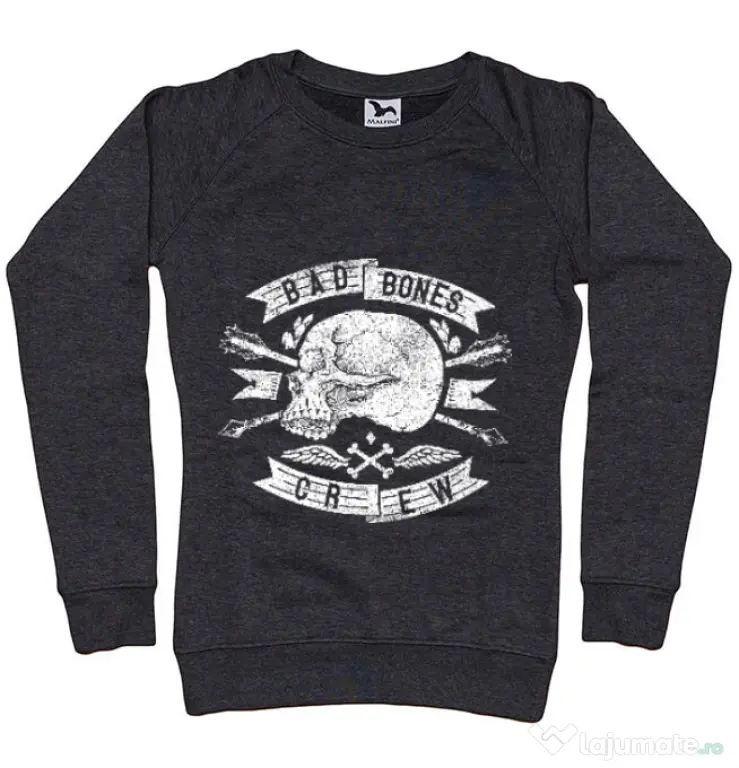Bluza ADLER dama Skull symbol Negru melanj