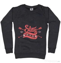 Bluza ADLER dama Stay wild Negru melanj