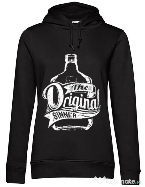 Hoodie dama cu gluga The original sinner Negru