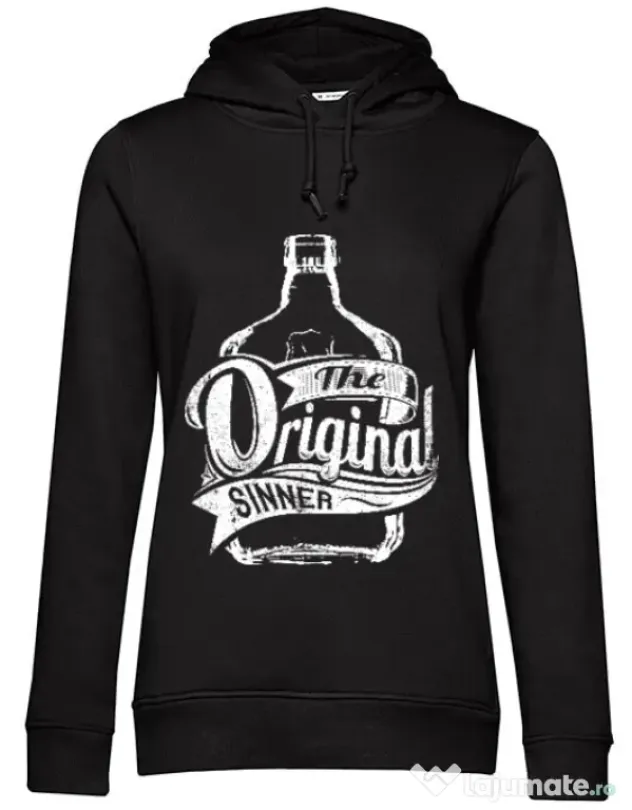 Hoodie dama cu gluga The original sinner Negru