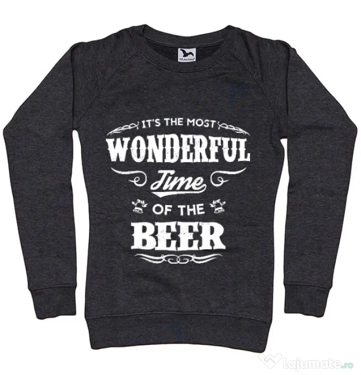 Bluza ADLER dama Wonderful time of the beer Negru melanj
