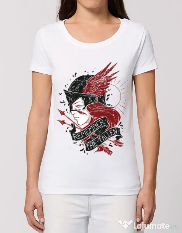 Tricou STANLEY STELLA dama Remember the fallen Alb