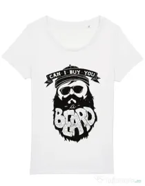 Tricou STANLEY STELLA dama Can i buy you a beard Alb