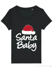 Tricou STANLEY STELLA dama Santa baby Negru