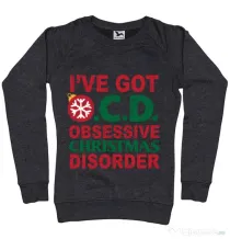 Bluza ADLER dama Obsessive Christmas Disorder Negru melanj