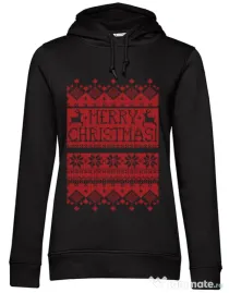 Hoodie dama cu gluga Greetings Negru