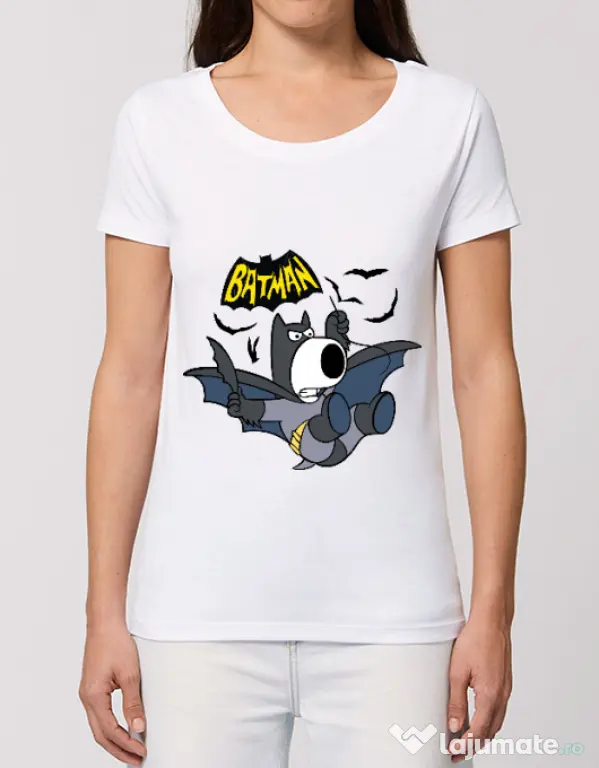 Tricou STANLEY STELLA dama Bat Brian Alb