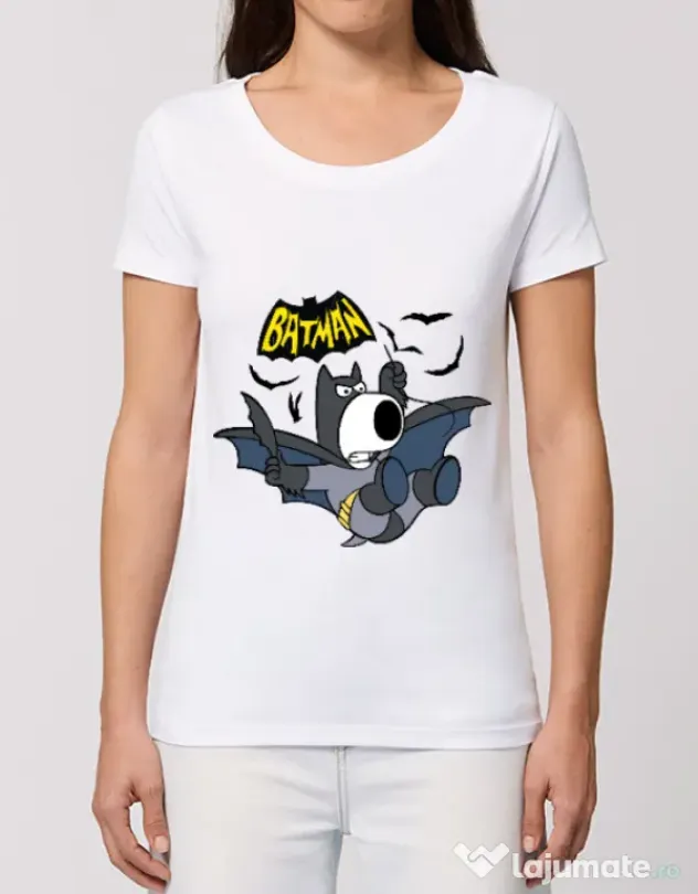 Tricou STANLEY STELLA dama Bat Brian Alb
