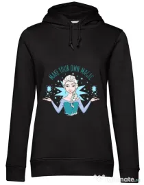 Hoodie dama cu gluga Make your own magic Negru