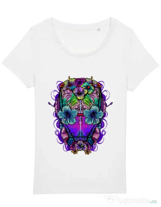 Tricou STANLEY STELLA dama Flower helmet Alb