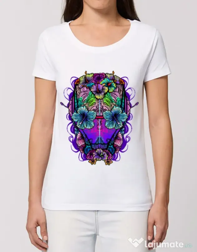 Tricou STANLEY STELLA dama Flower helmet Alb