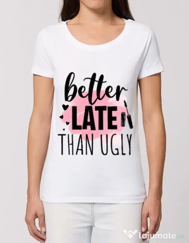 Tricou STANLEY STELLA dama Better late than ugly Alb