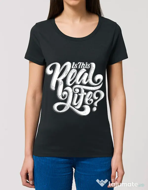 Tricou STANLEY STELLA dama Is this real life Negru