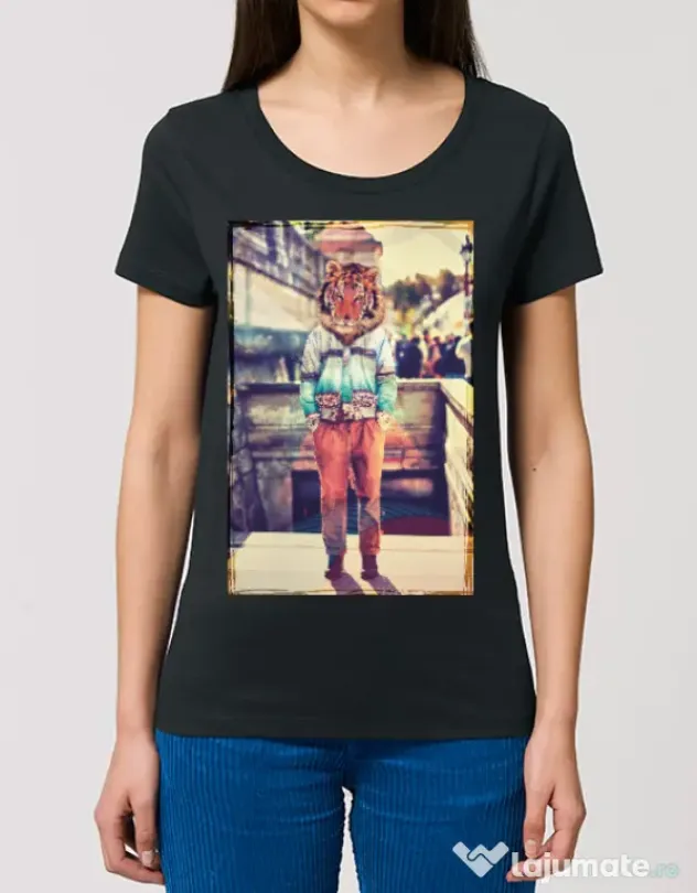 Tricou STANLEY STELLA dama Tiger head Negru