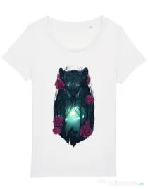 Tricou STANLEY STELLA dama Running with the wolves Alb