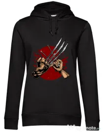Hoodie dama cu gluga Like father like daughter Negru
