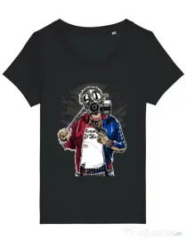 Tricou STANLEY STELLA dama Suicide gas mask Negru