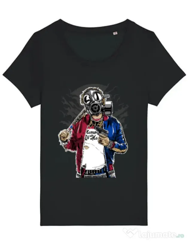 Tricou STANLEY STELLA dama Suicide gas mask Negru