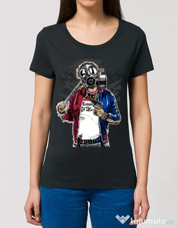 Tricou STANLEY STELLA dama Suicide gas mask Negru