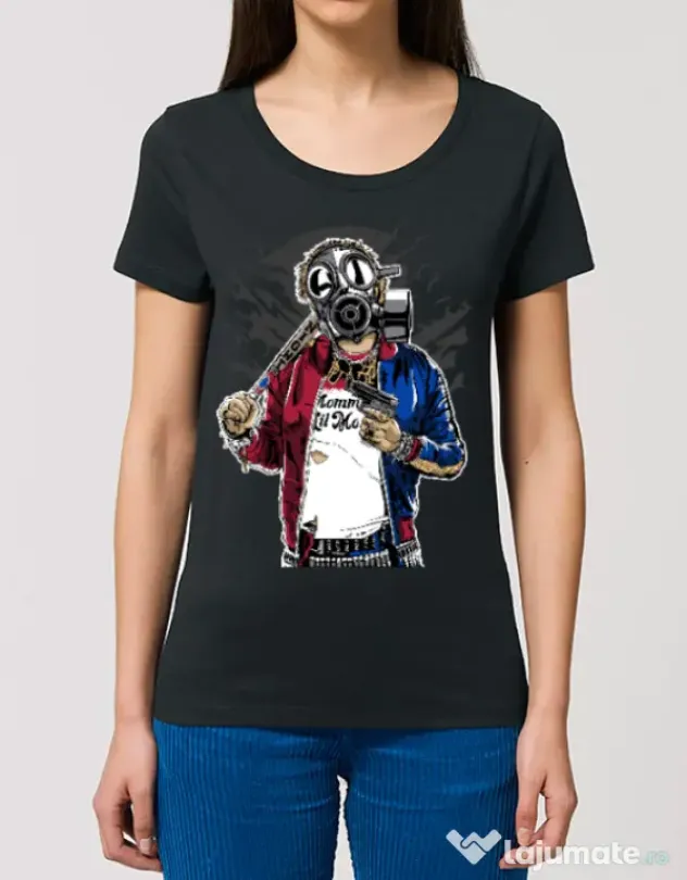 Tricou STANLEY STELLA dama Suicide gas mask Negru