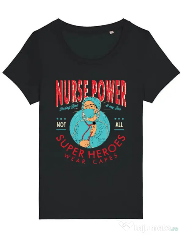 Tricou STANLEY STELLA dama Nurse power Negru