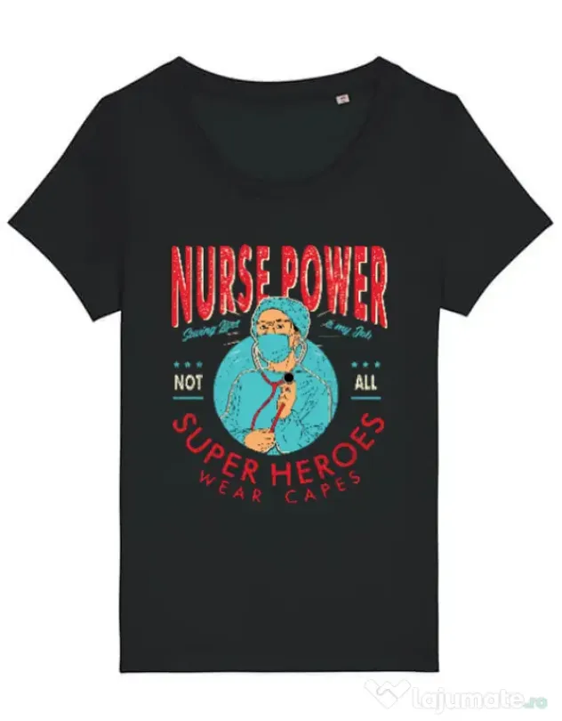 Tricou STANLEY STELLA dama Nurse power Negru