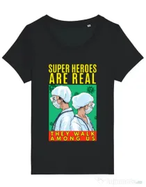 Tricou STANLEY STELLA dama Real super heroes Negru
