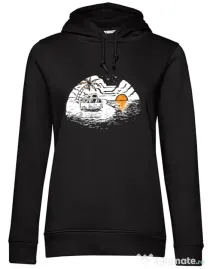 Hoodie dama cu gluga Van beach Negru
