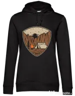 Hoodie dama cu gluga Camp cliffs Negru