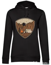 Hoodie dama cu gluga Camp cliffs Negru