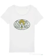 Tricou STANLEY STELLA dama Camp fire Alb