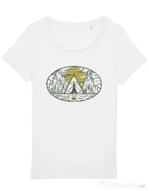 Tricou STANLEY STELLA dama Camp fire Alb