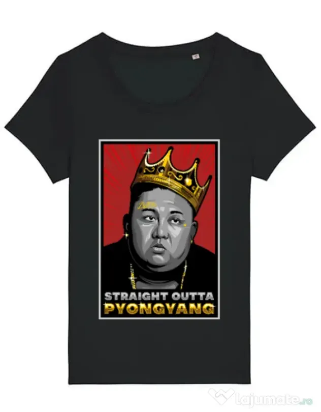 Tricou STANLEY STELLA dama Straight outta Pyongyang Negru