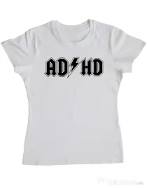 Tricou ADLER dama ADHD Alb