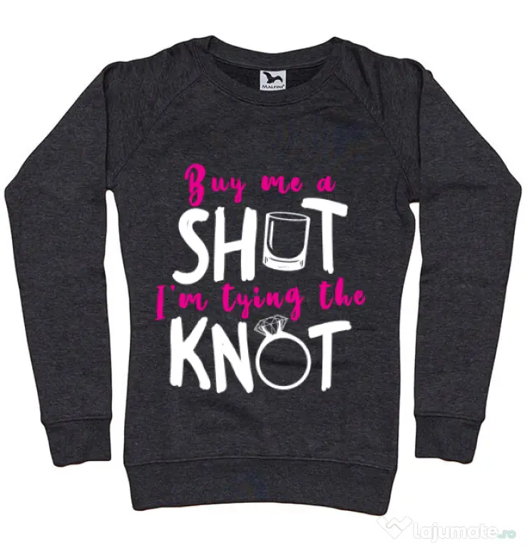 Bluza Petrecerea burlacitelor ADLER Buy me a shot Negru melanj