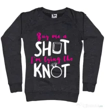 Bluza Petrecerea burlacitelor ADLER Buy me a shot Negru melanj