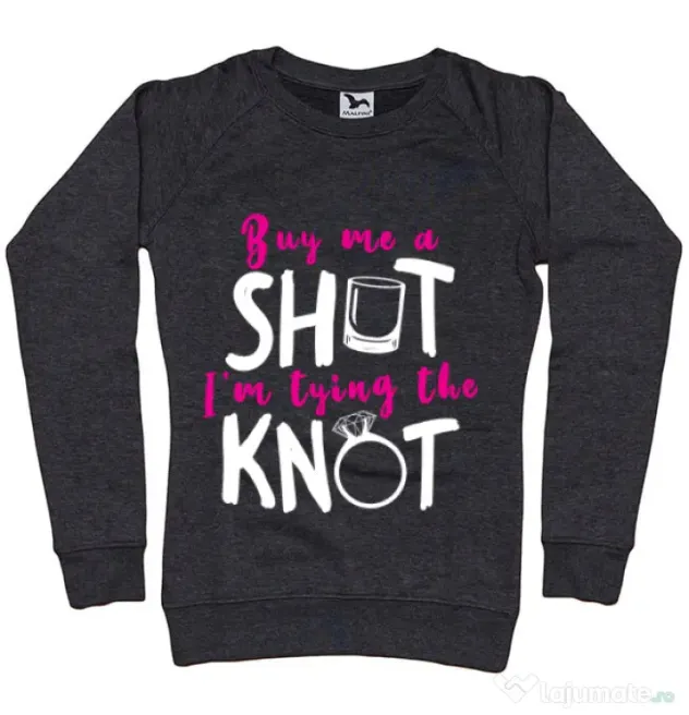 Bluza Petrecerea burlacitelor ADLER Buy me a shot Negru melanj