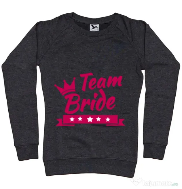 Bluza Petrecerea burlacitelor ADLER Team Bride Negru melanj