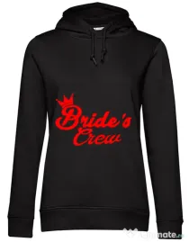 Hoodie Petrecerea burlacitelor B&C Brides crew Negru