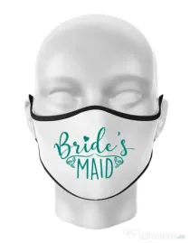 Masca personalizata reutilizabila Brides maid Alb