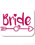 Mousepad personalizat Bride Alb