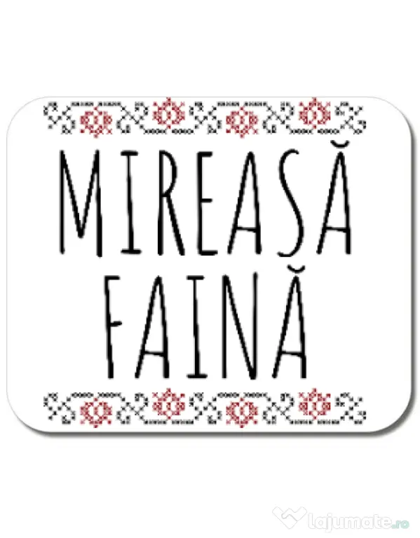 Mousepad personalizat Mireasa faina Alb
