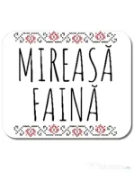 Mousepad personalizat Mireasa faina Alb