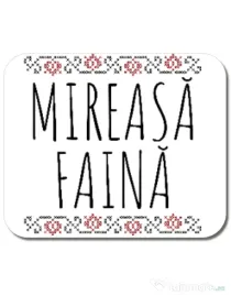 Mousepad personalizat Mireasa faina Alb