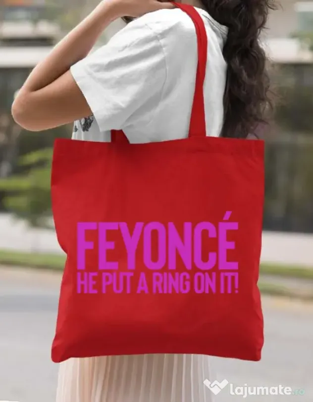 Sacosa personalizat Mireasa Feyonce Rosu