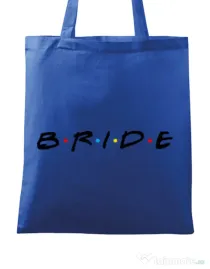 Sacosa personalizata Mireasa Bride friends Albastru regal