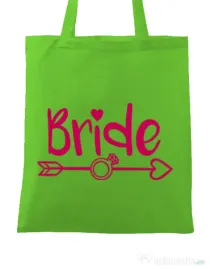 Sacosa personalizata Mireasa Bride Verde